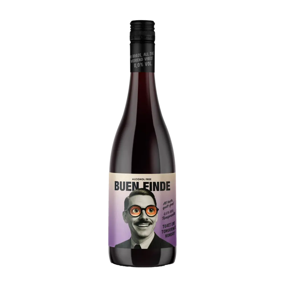 Botella de Buen Finde: vino sin alcohol