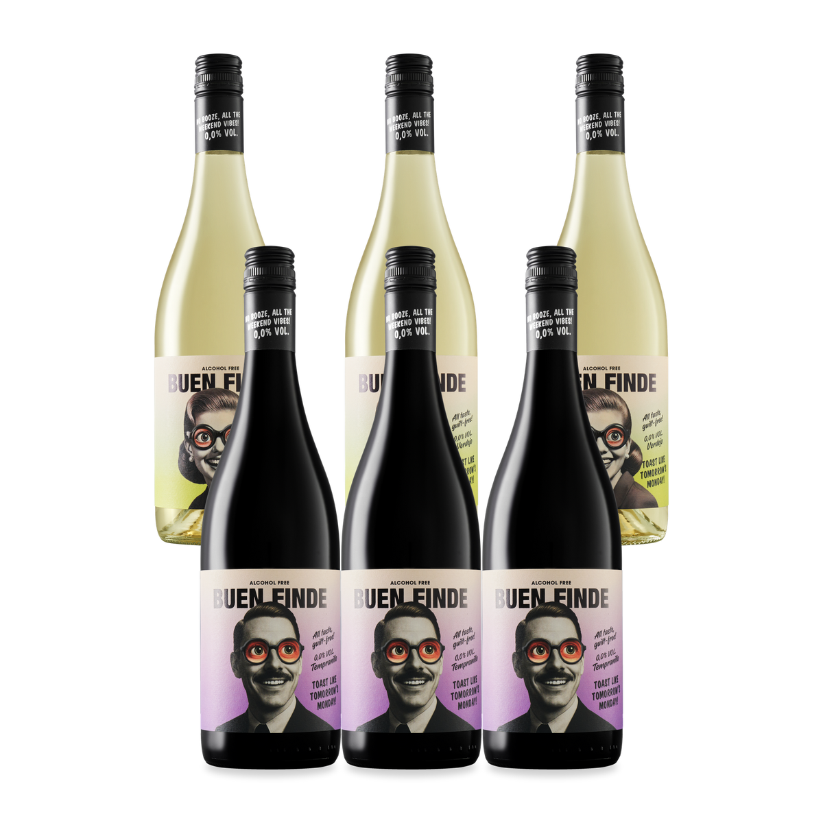 Pack 6 Buen Finde: 3 Verdejo y 3 Tempranillo 0,0 %